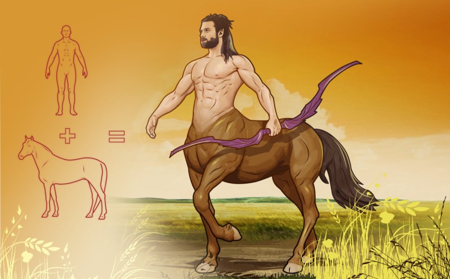 man horse hybrid - History